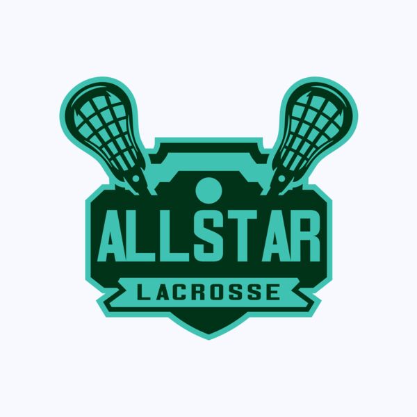 All stars Lacrosse Logo Template Thumbnail