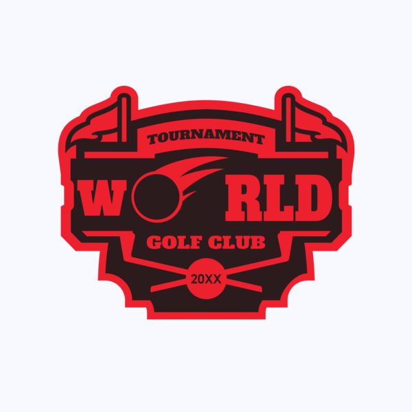 World Tournament Golf club logo template Thumbnail