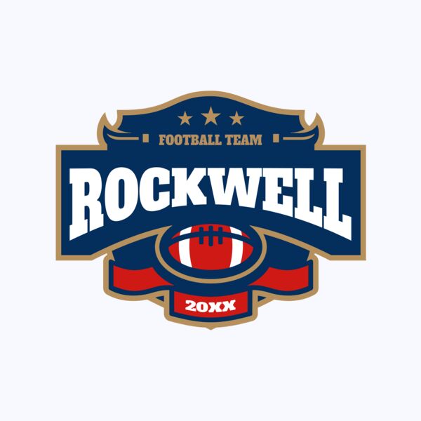 Rockwell Football team logo template Thumbnail
