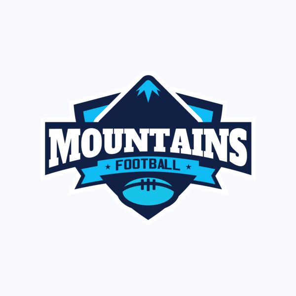 Mountains Football logo template Thumbnail