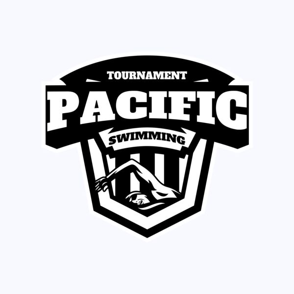 Pacific Swimming Tournament logo template Thumbnail