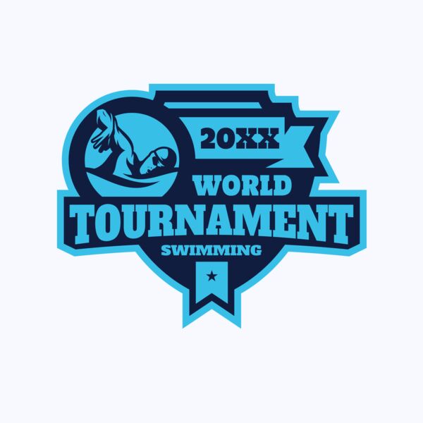 Tournament World  Swimming logo template Thumbnail