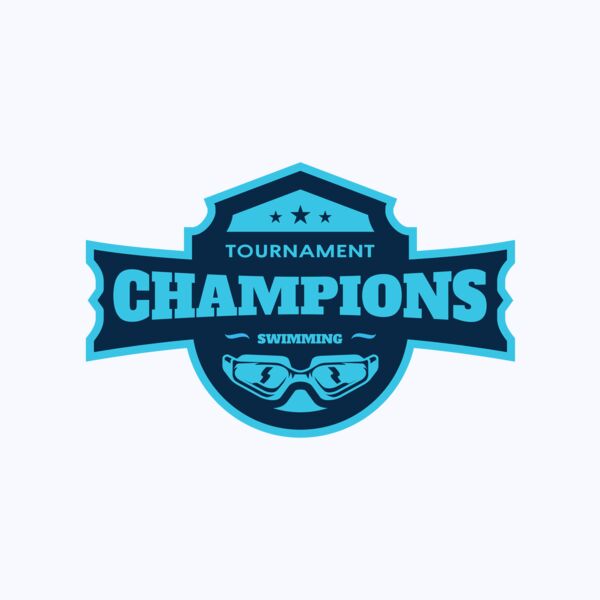 Champions Tournament Swimming logo template Thumbnail