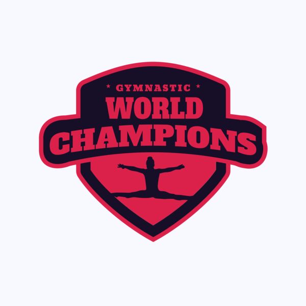 Gymnastic World Champions logo template Thumbnail