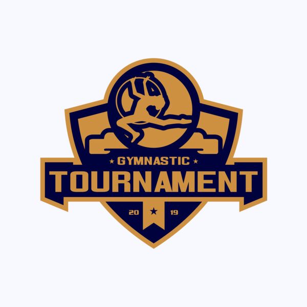 Gymnastic Tournament logo template 02 Thumbnail