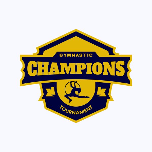 Champions Gymnastic Tournament logo template Thumbnail